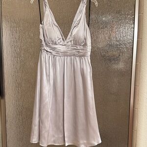 Calvin Klein Silver Satin Chemise
